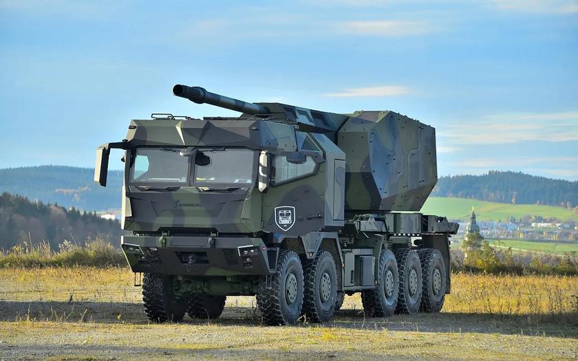 Rheinmetall и Elbit Systems провели огневое испытание высокоавтоматизированной колёсной гаубицы со 155-мм пушкой L52 и шасси RMMV HX 10x10